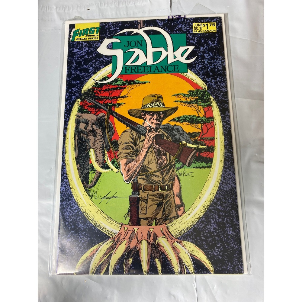 Jon Sable‎ Freelance 37 First Comics Deluxe Series June 1986 Mike Grell Copper